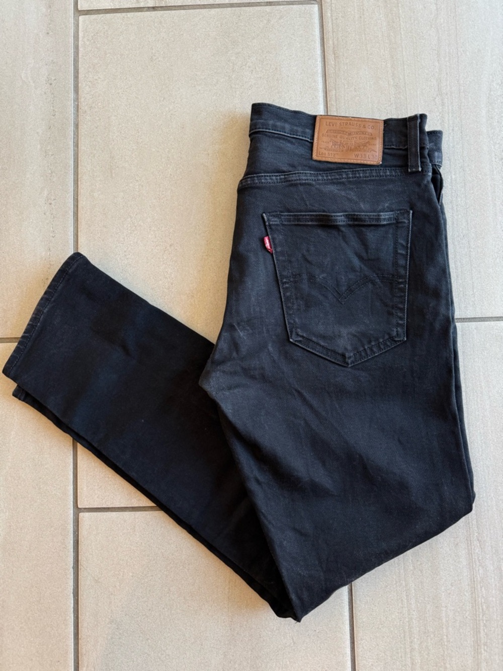 Levi's 512 SLIM TAPER MEN'S JEANS w/ Signature Leather Patch 33 x30